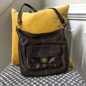 Coach Penelope brown leather crossbody
